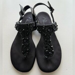 Black sparkly sandals size 9